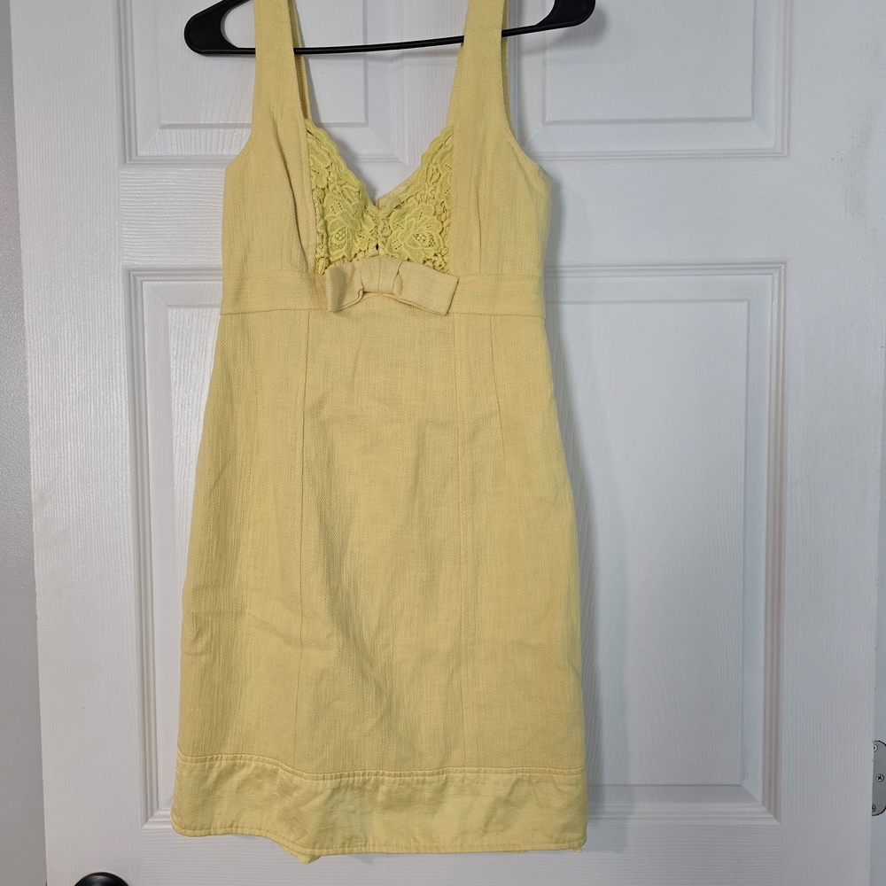 Nanette Lepore Yellow Lace Chemise